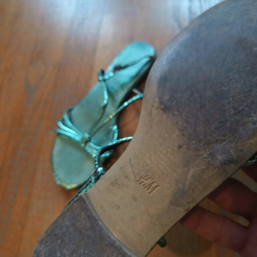 H&M turquoise sandals size 39
