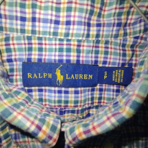 Ralph Lauren men's plaid button-down shirt, size S
