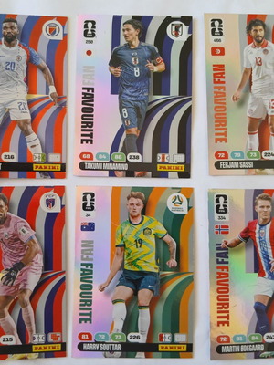 Κάρτες Panini Fan Favourite μεταχειρισμένες, σετ 6