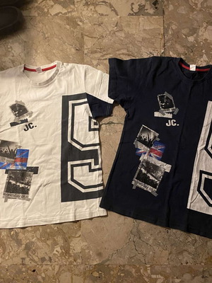 Joyce short-sleeve t-shirt set for boys, like new, white and blue