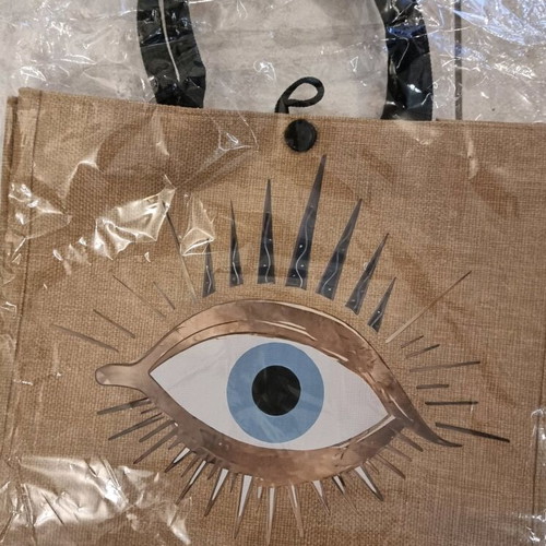 Handheld bag new with painting, beige