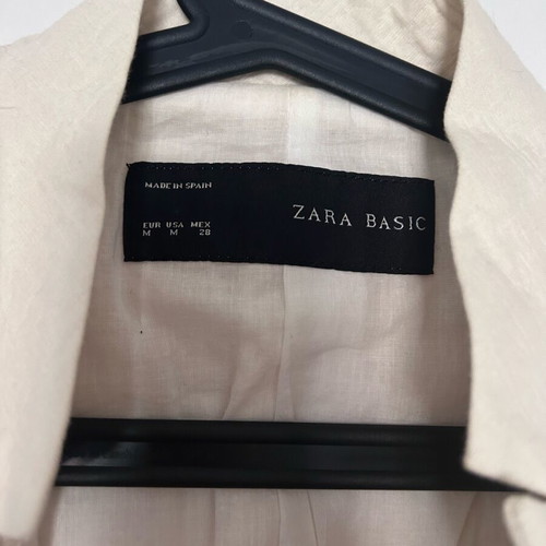 Crop blazer Zara like new, off white with gold details