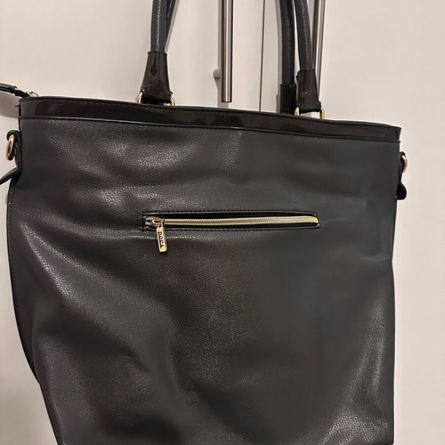 Doca shoulder bag like new, dark gray with gold details