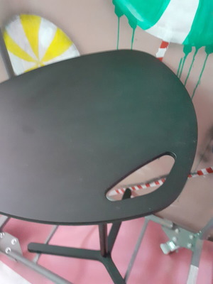 Plastic table with metal frame, new