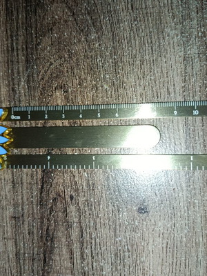 Metal ruler with flower bookmark