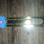 Metal ruler with flower bookmark