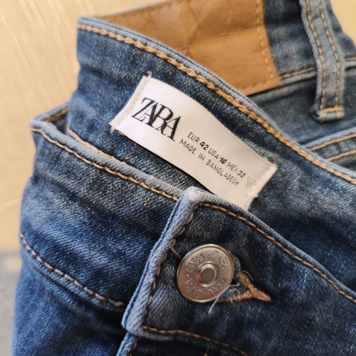 Zara skinny jeans used, size 42, dark blue-gray