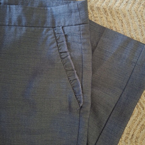 Zara pants navy summer fabric size L like new