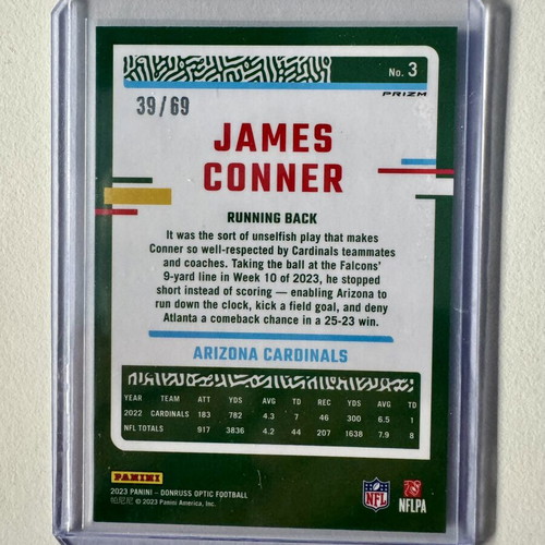 2023 Panini Donruss Optic Electricity Prizm #3 James Conner card new