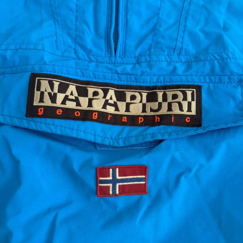 Napapijri Skidoo blue anorak jacket with hood