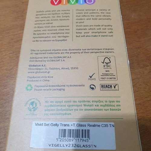Realme C35 case and glass new