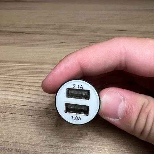 Adapter with 2 charging ports used