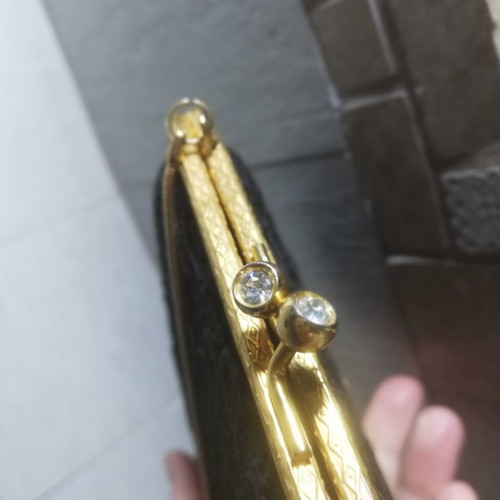 Τσάντα Vintage Clutch χειρός μαύρη σαν καινούργιο '50s με δαντέλα