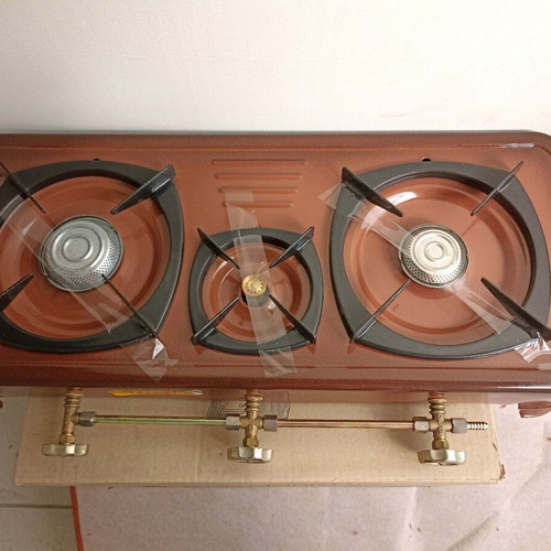 Enamel gas stove tabletop with 3 burners new