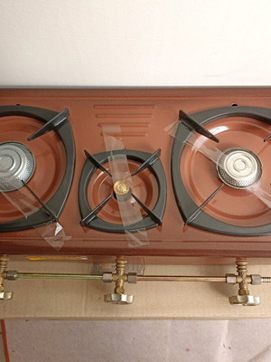 Enamel gas stove tabletop with 3 burners new
