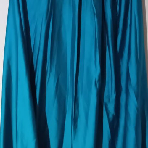 Satin maxi skirt with elastic waist turquoise, like new, Melitea