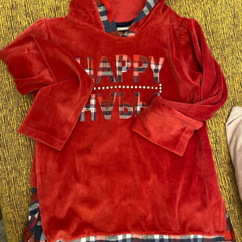Matoufrance warm children's blouse like new, red, size 140 cm