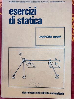 Esercizi di Statica book used, Italian, Patrizia Aceti