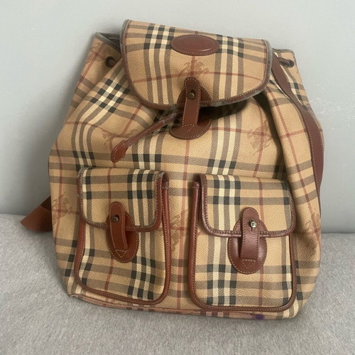 Burberry vintage backpack used, beige and brown