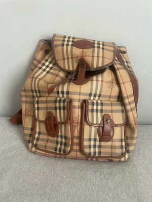 Burberry vintage backpack used, beige and brown