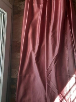 Κουρτίνα έτοιμη ραμμένη, καινούργια, χρώμα σάπιο μήλο, 2.57×5.00 μ.