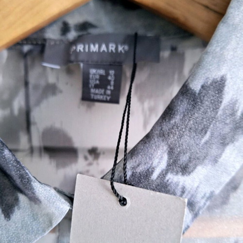 Primark Women's Shirt new, organza, gray, size L