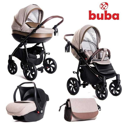 Buba Estilo 3-in-1 baby stroller used, beige