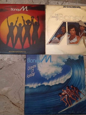 Boney M. συλλογή βινυλίων LP: Boonoonoonoos, Oceans Of Fantasy, The Magic Of