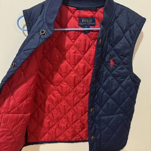Polo Ralph Lauren Kids Vest Like New, Blue with Red Lining, Size 5