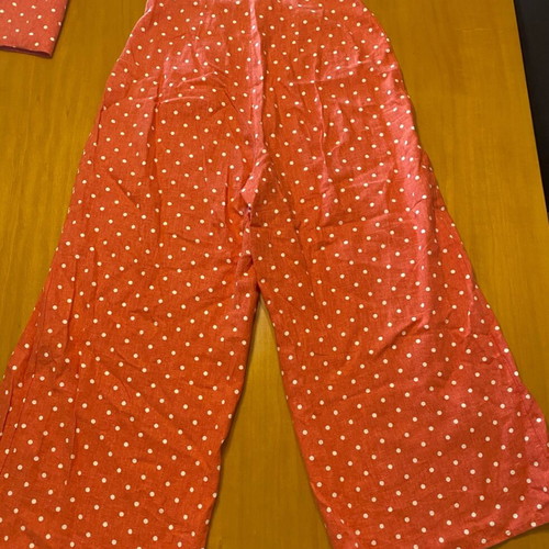 Star Body H orange-red polka dot set like new