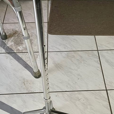 Folding four-legged inox walking stick new