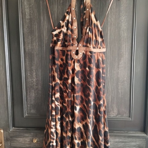 Mini dress animal print like new, size S