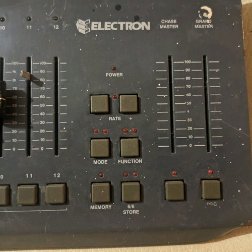 Electron lighting console used with wear and 4 missing fader knobs