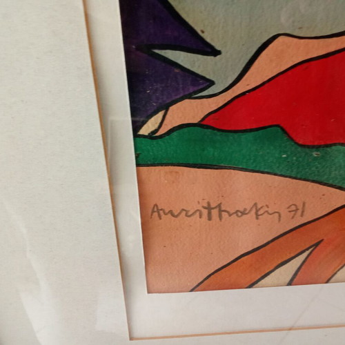 Painting by Alexis Akrithakis used