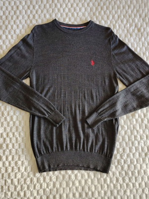 U.S. Polo Assn. merino wool blouse used, size S, black