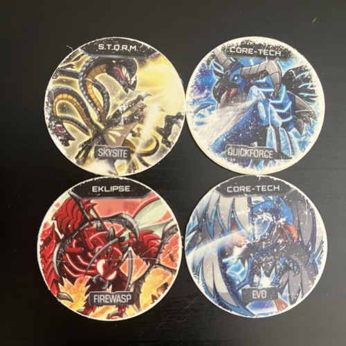 Cheetos Monsuno tags pack of 5 used, moderate wear