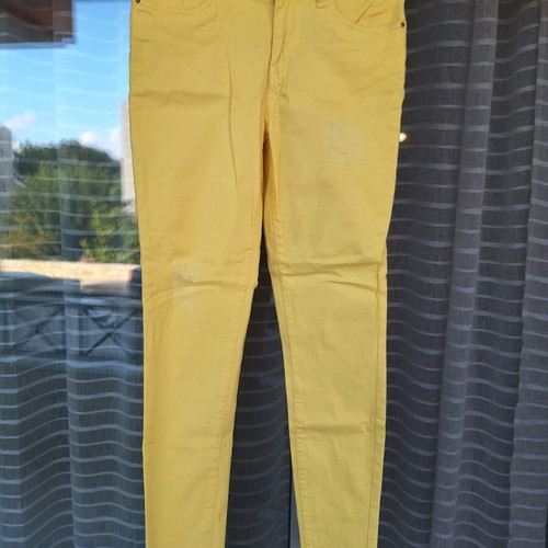 Yellow Pink Woman pants small new for spring and summer