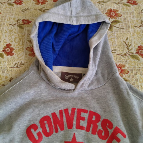 Converse Hoodie gray XL used, retro logo, age 12+