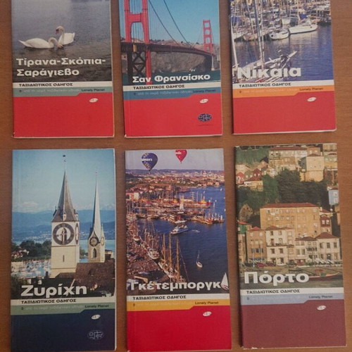 Lonely Planet travel guide issues like new, 56 pieces