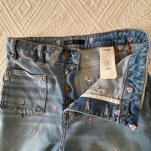 Maje blue denim pants like new
