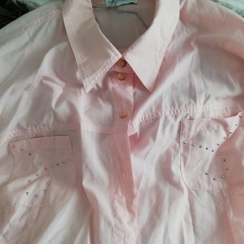 Ulla Popken Pink Shirt Size 7XL 54 Like New