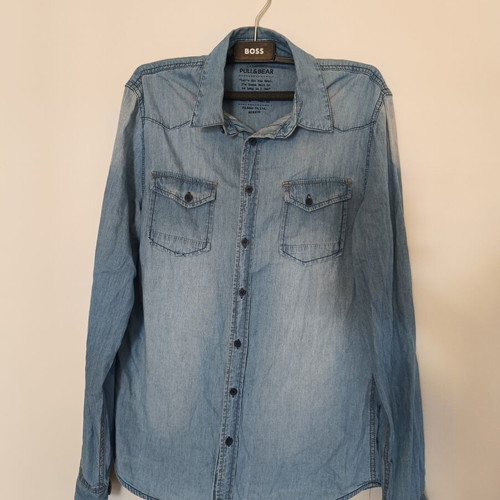 Pull & Bear oversized shirt like new, denim style, size L