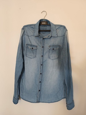 Pull & Bear oversized shirt like new, denim style, size L