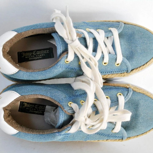 Juicy Couture Canvas Shoes like new, navy blue espadrilles style, size 37