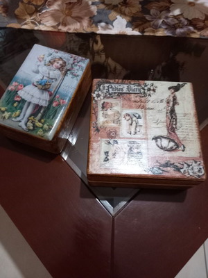 Wooden boxes like new, painted for gift packaging