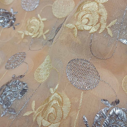 Muslin fabric like new, salmon color, dimensions 110x210 cm