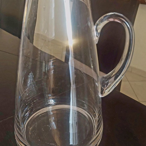 Glass pitcher like new, large transparent elegant