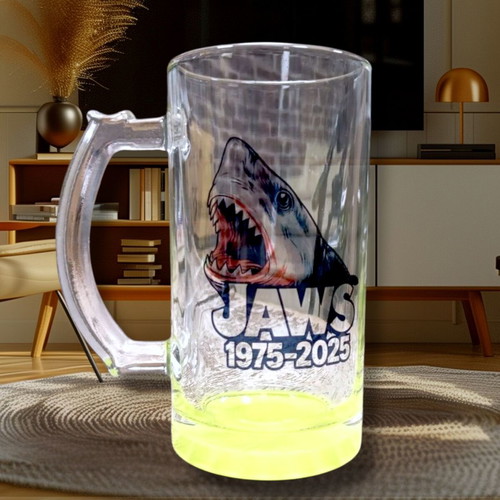 Jaws 1975–2025 Beer Glass New Anniversary Edition