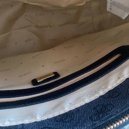 Guess Noelle shoulder bag, black and grey