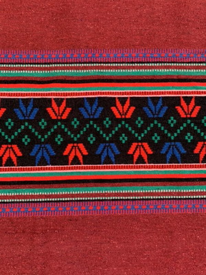 Emprime rug used 2.30 x 1.80 with small fringe defect